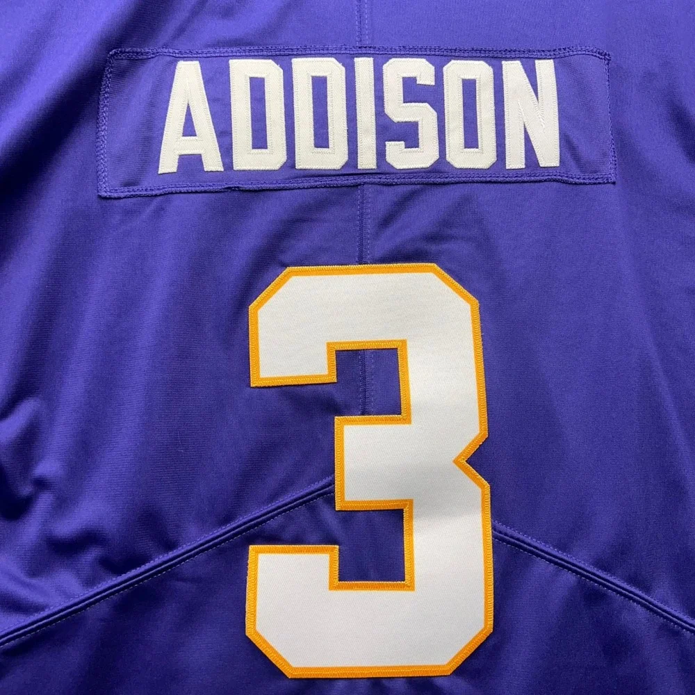 Nike Jordan Addison Minnesota Vikings Purple Game Jersey Mens Small #3‎ NFL New